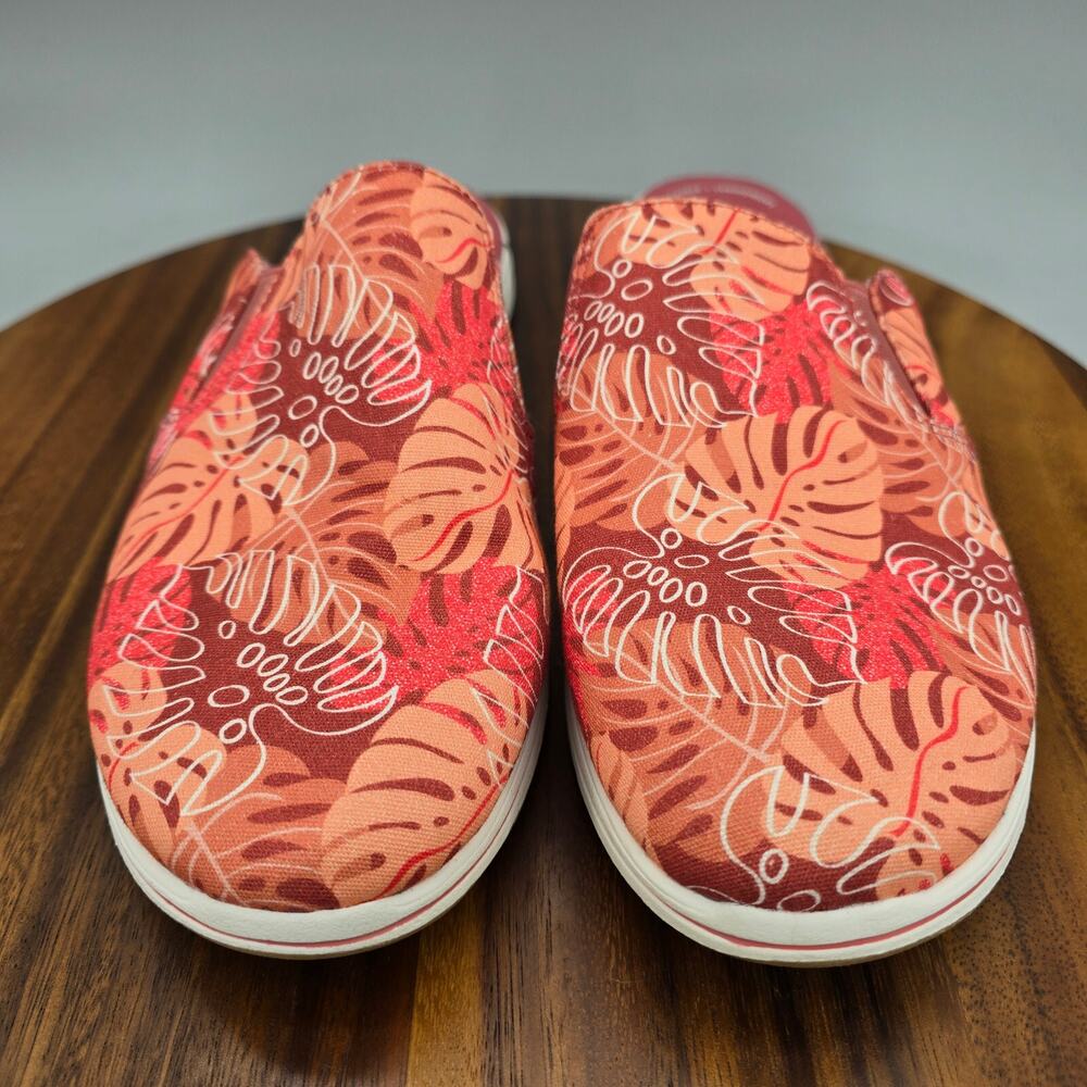 Clarks Cloudsteppers Women's Coral Pink Slide Mule - Picture 2 of 9